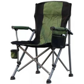 Premium Outdoor Camping Chair - Foldable, Ultralight, with Padded Armrests & Cup Holder